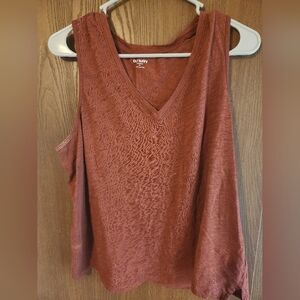 Old Navy Brown Asymmetrical Tank Top
